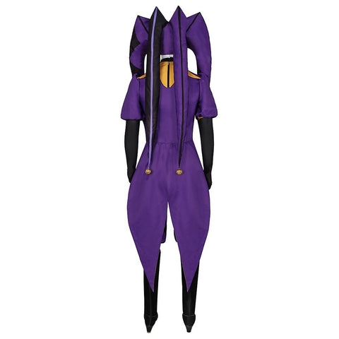 Freak Circus Jester Full Cosplay Costume Halloween Pierrot Harlequin Outfit for Otome Game Fans - Coscosmos