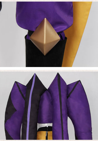 Freak Circus Jester Full Cosplay Costume Halloween Pierrot Harlequin Outfit for Otome Game Fans - Coscosmos