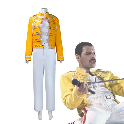 Freddie Mercury Queen Frontman Cosplay Costume - Coscosmos