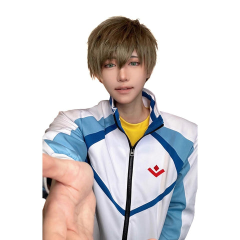 Free! Iwatobi Swim Club Uniform Kosuke Mikoshiba Embroidered Machine - washable Cosplay Costume - Coscosmos