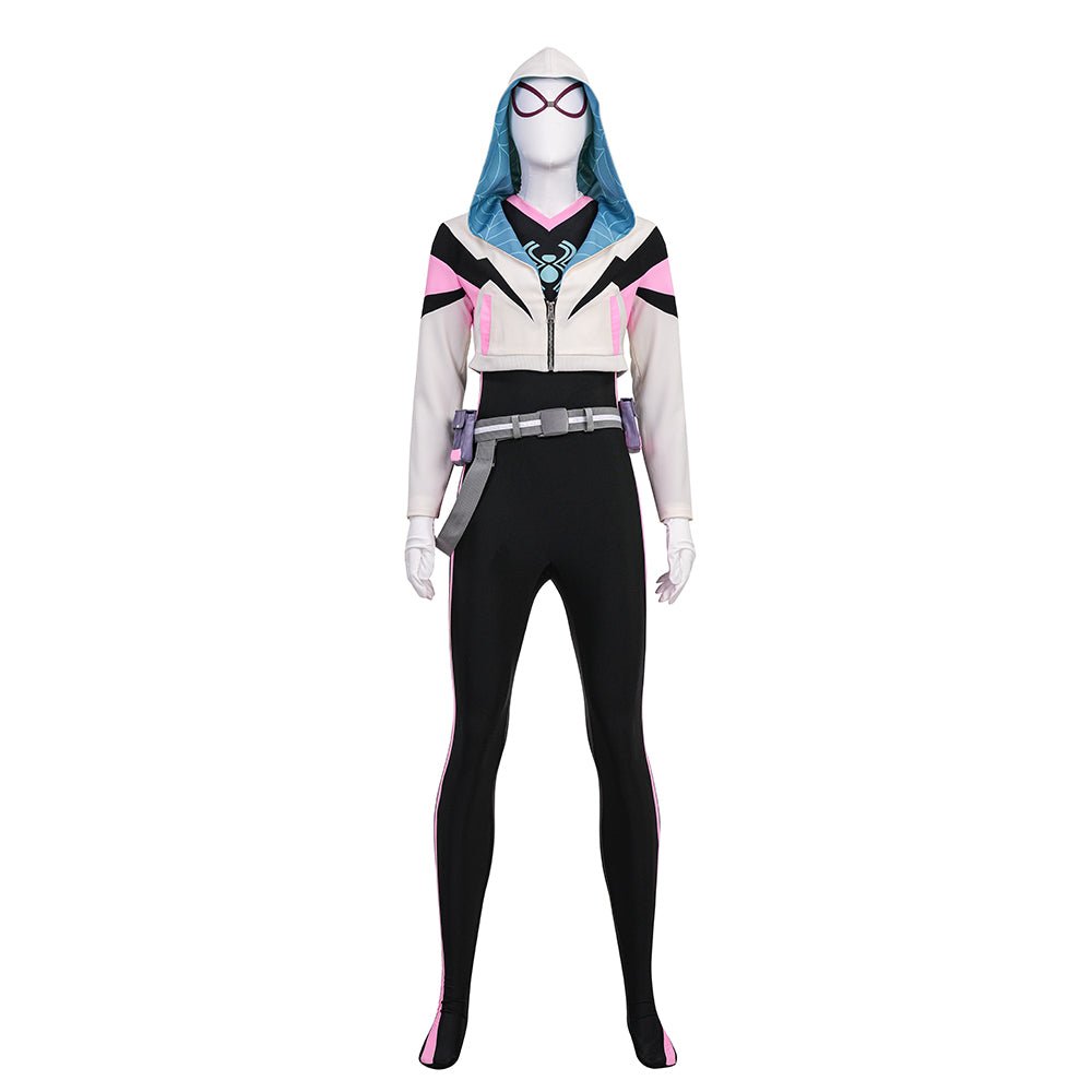 Friendly Neighborhood Spider - Man Season 2 - Gwen Stacy Cosplay Costume Full Set - Coscosmos