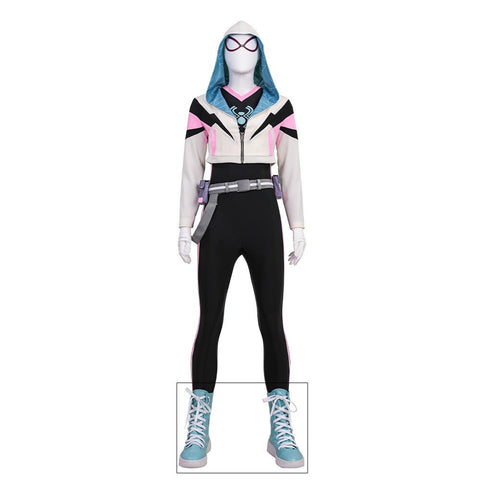 Friendly Neighborhood Spider - Man Season 2 - Gwen Stacy Cosplay Costume Full Set - Coscosmos