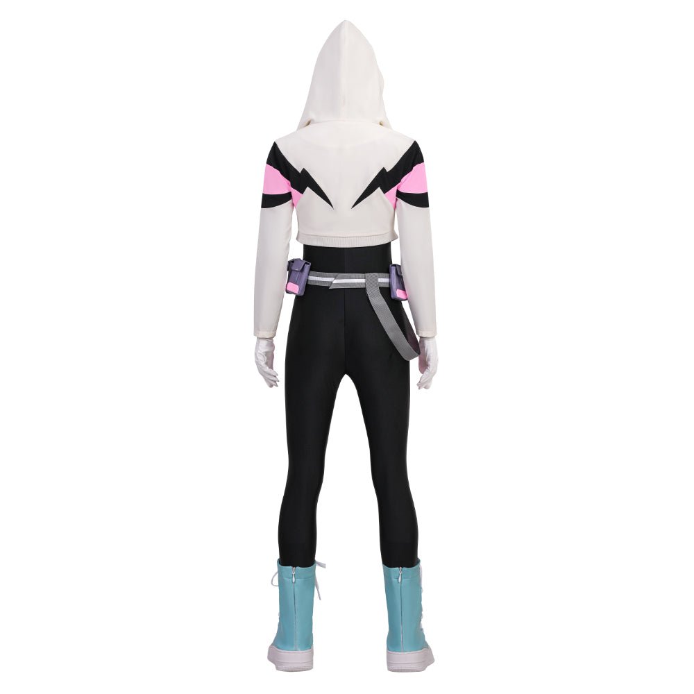 Friendly Neighborhood Spider - Man Season 2 - Gwen Stacy Cosplay Costume Full Set - Coscosmos