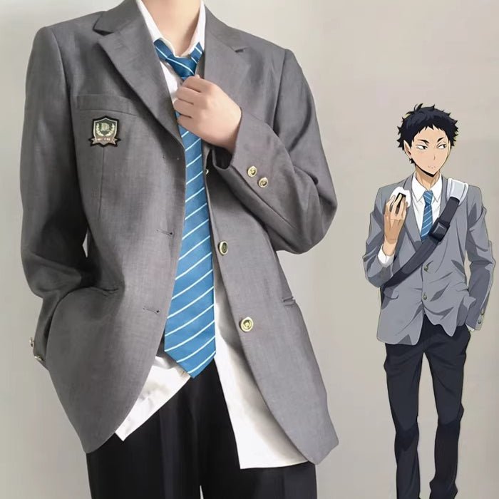 Fukurodani Academy Kotaro Bokuto DK Haikyuu!! Cosplay Uniform Set with Alisa Haiba - Style Skirt - Coscosmos