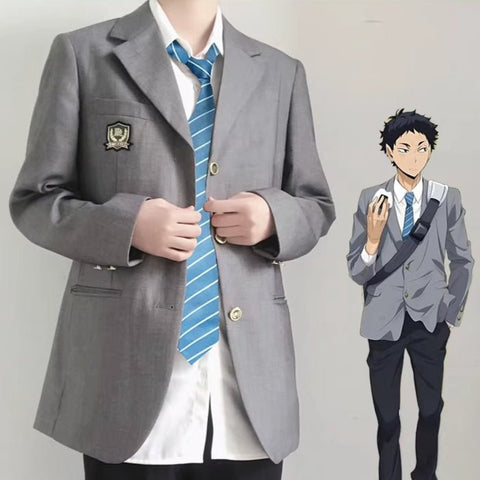 Fukurodani Academy Kotaro Bokuto DK Haikyuu!! Cosplay Uniform Set with Alisa Haiba - Style Skirt - Coscosmos