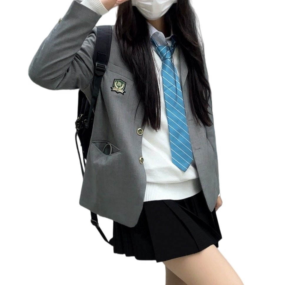 Fukurodani Academy Kotaro Bokuto DK Haikyuu!! Cosplay Uniform Set with Alisa Haiba - Style Skirt - Coscosmos