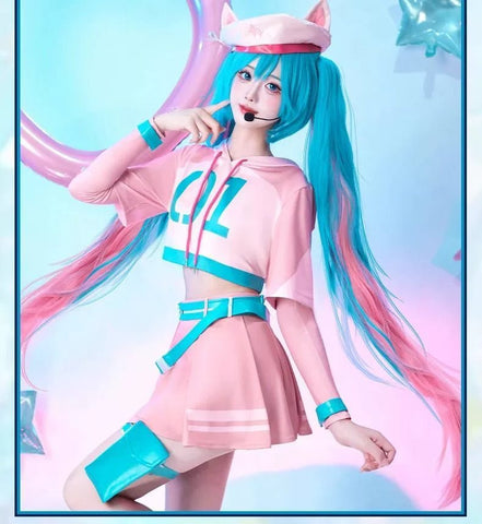 Future Cat Miku Fortnite Crossover Cosplay Costume for Role - Playing - Coscosmos