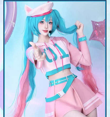 Future Cat Miku Fortnite Crossover Cosplay Costume for Role - Playing - Coscosmos