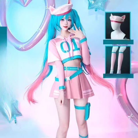Future Cat Miku Fortnite Crossover Cosplay Costume for Role - Playing - Coscosmos