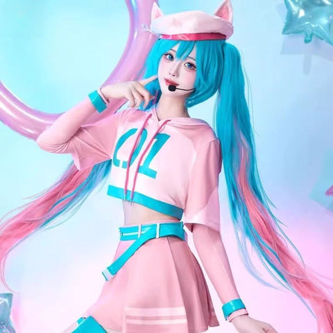 Future Cat Miku Fortnite Crossover Cosplay Costume for Role - Playing - Coscosmos