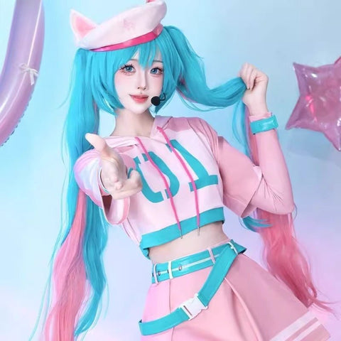 Future Cat Miku Fortnite Crossover Cosplay Costume for Role - Playing - Coscosmos