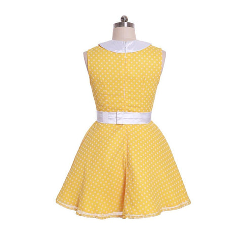 Gabby Gabby Costume for Girls | 1950s Polka Dot Dress | Halloween & Birthday Party Outfit - Coscosmos