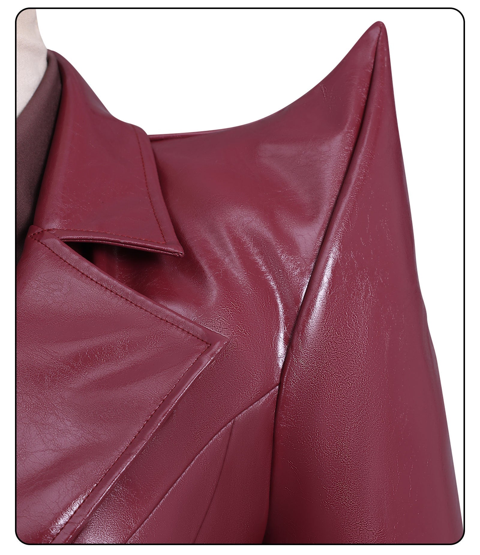 Gabby's Dollhouse: The Movie Lady Cat Reddish Brown Leather Outfit Cosplay Costume - Coscosmos