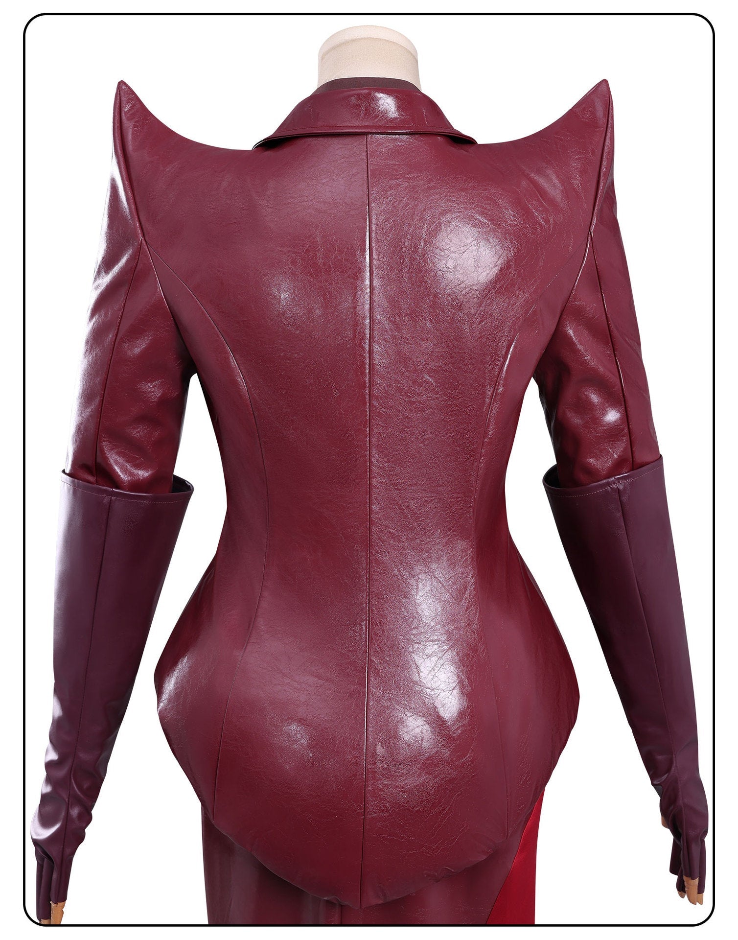 Gabby's Dollhouse: The Movie Lady Cat Reddish Brown Leather Outfit Cosplay Costume - Coscosmos