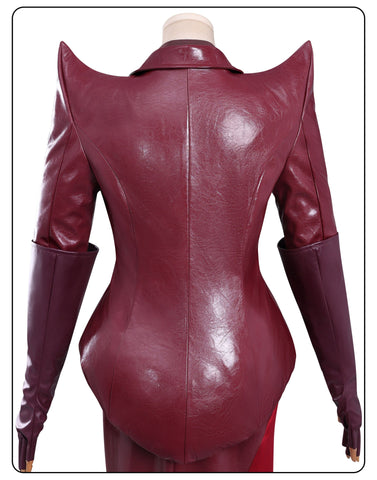 Gabby's Dollhouse: The Movie Lady Cat Reddish Brown Leather Outfit Cosplay Costume - Coscosmos