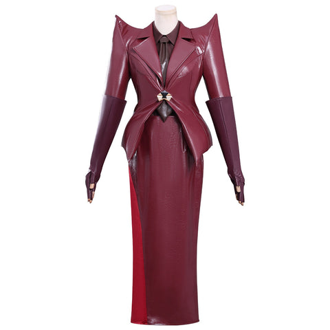 Gabby's Dollhouse: The Movie Lady Cat Reddish Brown Leather Outfit Cosplay Costume - Coscosmos