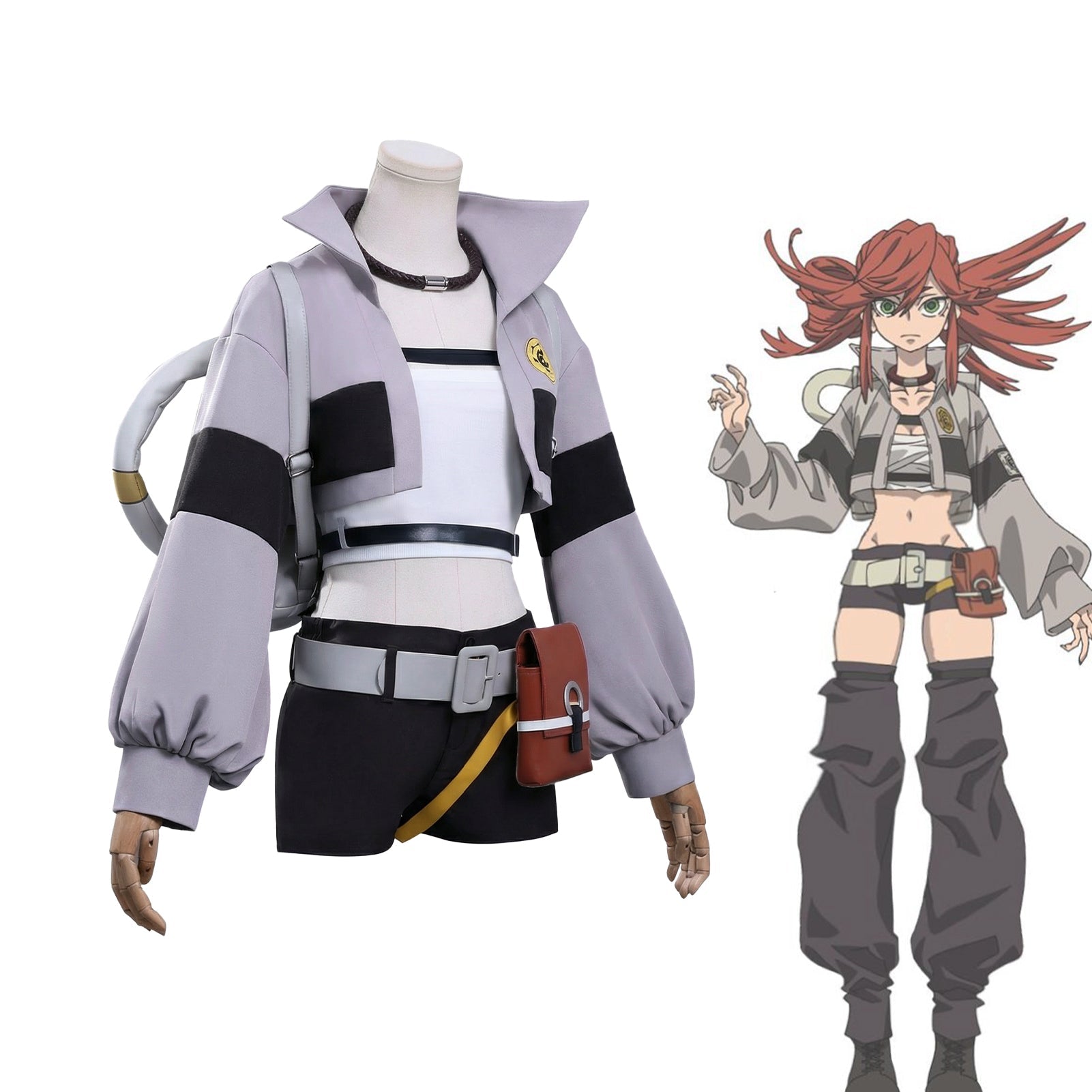 GACHIAKUTA Anime Ruyou Cosplay Costume Full Set with Wig for Men and Women - Coscosmos