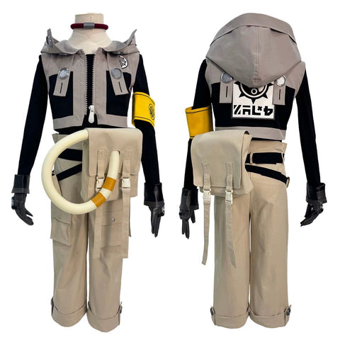 Gachiakuta Rudo Cosplay Costume with Prop Backpack Full Set - Coscosmos