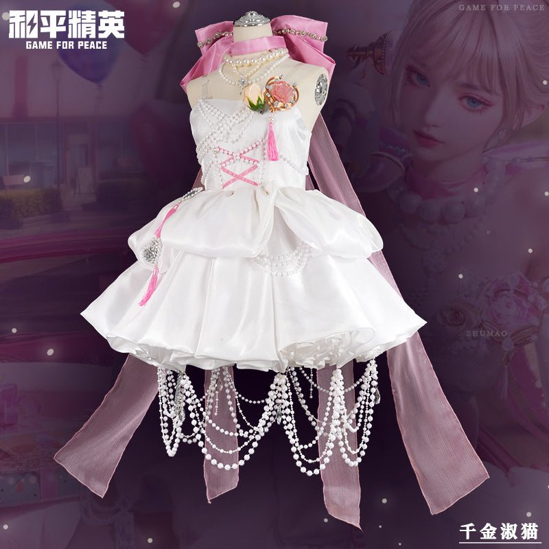 Game For Peace Noble Lady Cat Cosplay Dress Princess Short Lolita Party Outfit - Coscosmos