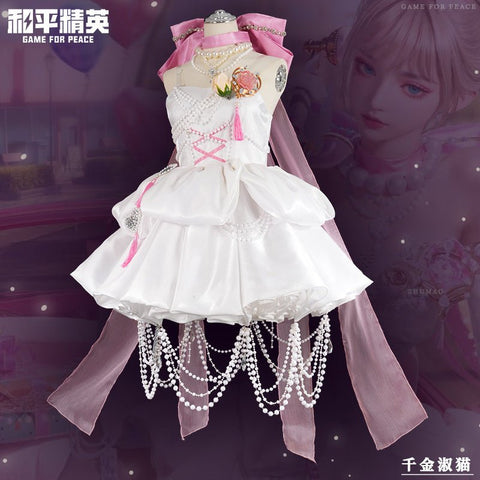Game For Peace Noble Lady Cat Cosplay Dress Princess Short Lolita Party Outfit - Coscosmos