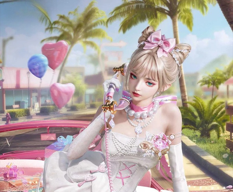 Game For Peace Noble Lady Cat Cosplay Dress Princess Short Lolita Party Outfit - Coscosmos