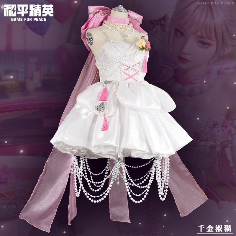 Game For Peace Noble Lady Cat Cosplay Dress Princess Short Lolita Party Outfit - Coscosmos