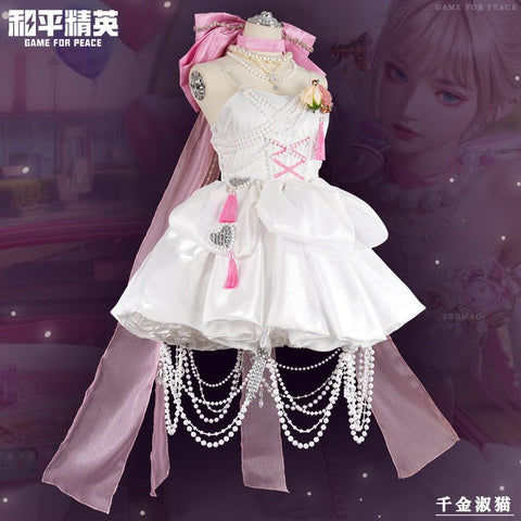 Game For Peace Noble Lady Cat Cosplay Dress Princess Short Lolita Party Outfit - Coscosmos