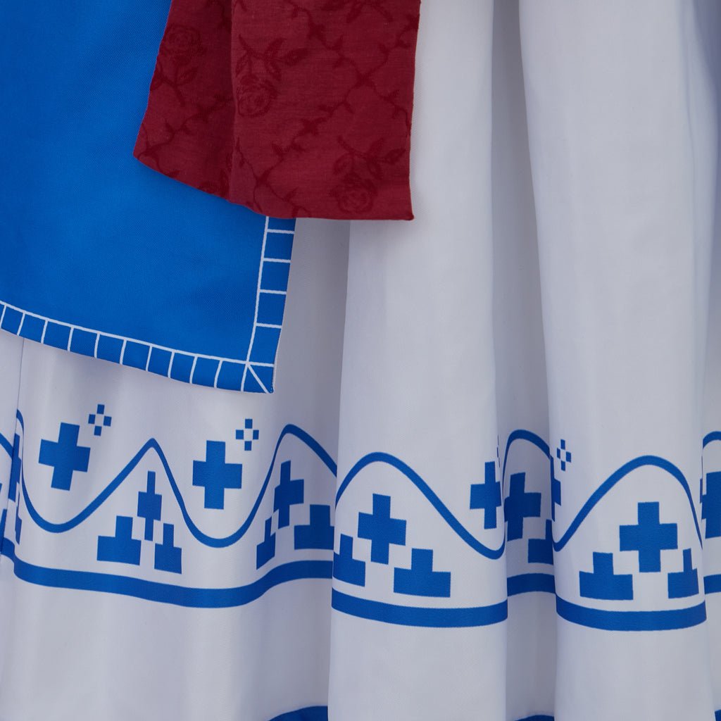 Game Keira Metz Cosplay Costume Women Retro Ethnic Printed Sleeveless Top Skirts Suits Halloween Carnival Battle Dress - Coscosmos