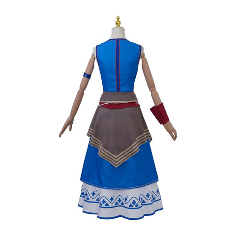 Game Keira Metz Cosplay Costume Women Retro Ethnic Printed Sleeveless Top Skirts Suits Halloween Carnival Battle Dress - Coscosmos