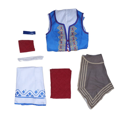 Game Keira Metz Cosplay Costume Women Retro Ethnic Printed Sleeveless Top Skirts Suits Halloween Carnival Battle Dress - Coscosmos