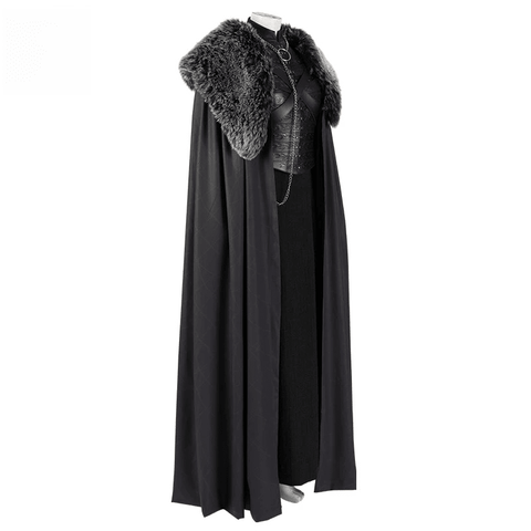 Game of Thrones Season 8 Sansa Stark Cosplay Full Set Outfit, A Song of Ice and Fire Same Style Medieval Costume for Women - Coscosmos