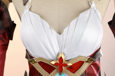 Genshin Impact Alice Full Character Outfit Set Cosplay Costume with Accessories - Coscosmos