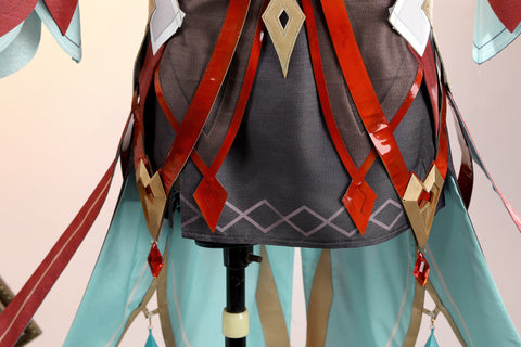 Genshin Impact Alice Full Character Outfit Set Cosplay Costume with Accessories - Coscosmos