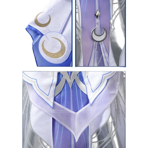Genshin Impact Columbina (Moonlit Maiden) Cosplay Costume - Ethereal Game Anime Outfit for Women - Coscosmos