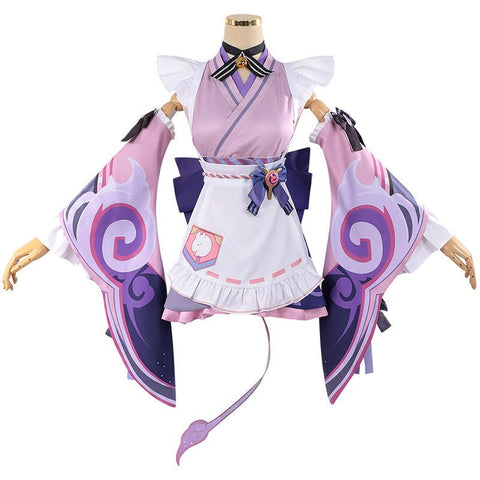 Genshin Impact Dreaming Moon Ritsuki Cosplay Costume Full Set with Wig for Women - Coscosmos