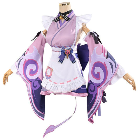 Genshin Impact Dreaming Moon Ritsuki Cosplay Costume Full Set with Wig for Women - Coscosmos