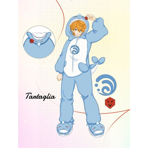 Genshin Impact Hu Tao Zhongli Anime Cosplay Plush Onesie Pajamas Funny Unisex Winter Costume Halloween Party Outfit - Coscosmos