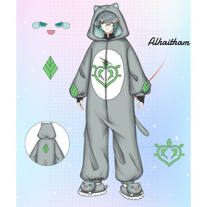 Genshin Impact Hu Tao Zhongli Anime Cosplay Plush Onesie Pajamas Funny Unisex Winter Costume Halloween Party Outfit - Coscosmos