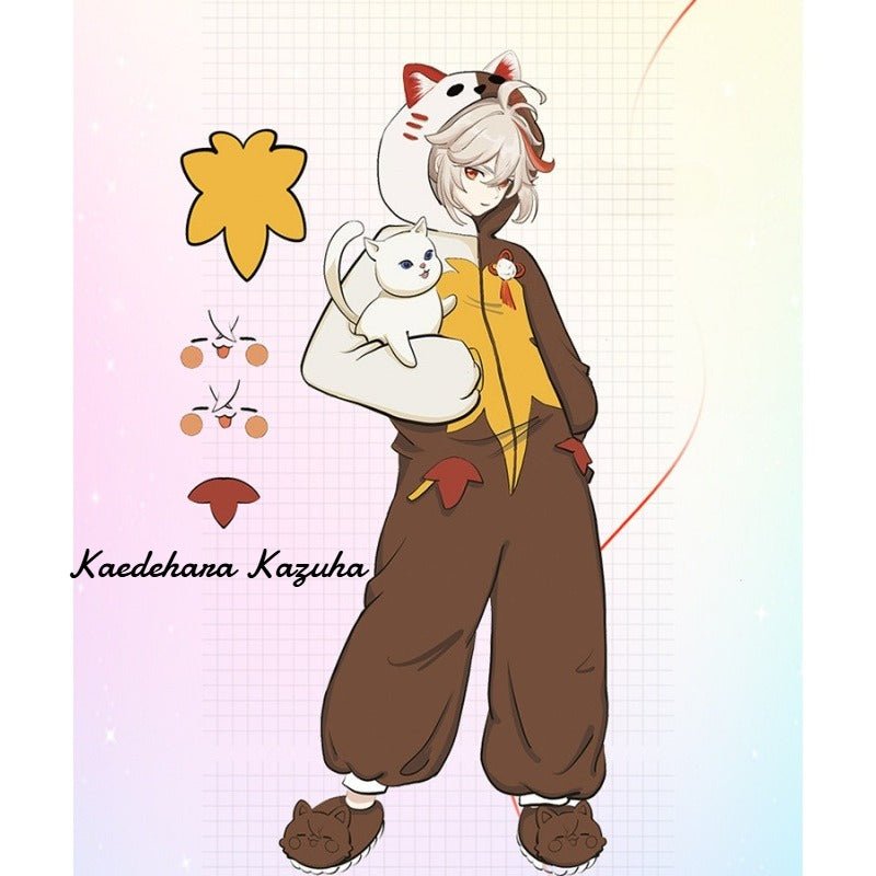 Genshin Impact Hu Tao Zhongli Anime Cosplay Plush Onesie Pajamas Funny Unisex Winter Costume Halloween Party Outfit - Coscosmos