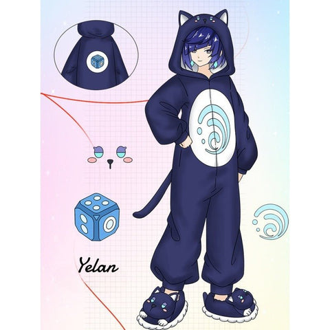Genshin Impact Hu Tao Zhongli Anime Cosplay Plush Onesie Pajamas Funny Unisex Winter Costume Halloween Party Outfit - Coscosmos