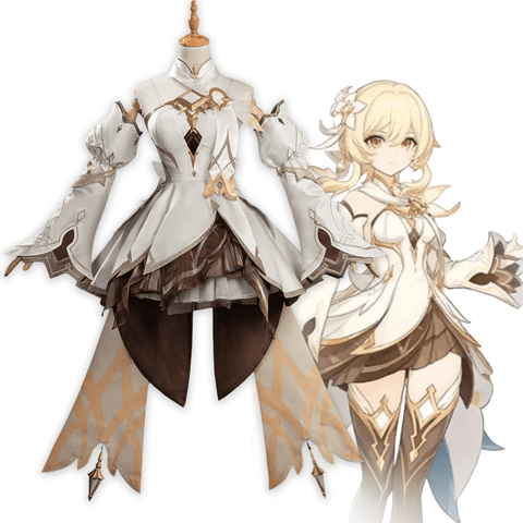 Genshin Impact Lumine Cosplay Costume, Traveler Outfit for Women, High Quality Game Suit - Coscosmos