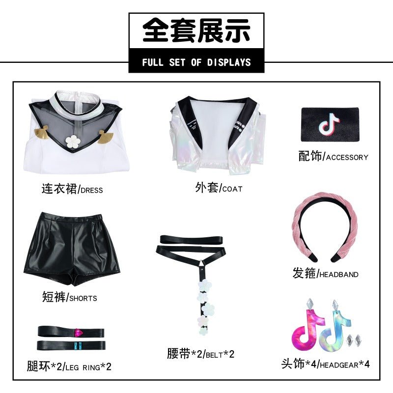 Genshin Impact Yae Miko Cosplay Costume - Elegant Fox Enthroned Attire - Coscosmos