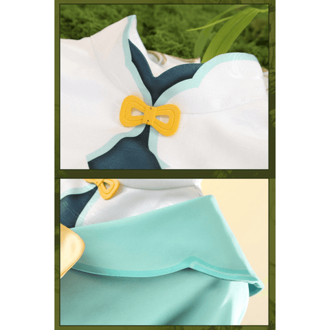 Genshin Impact Yaoyao - Lantern Rite "Bamboo Echoes in Rain" Cosplay Costume - Game Anime Outfit Cute Design - Coscosmos