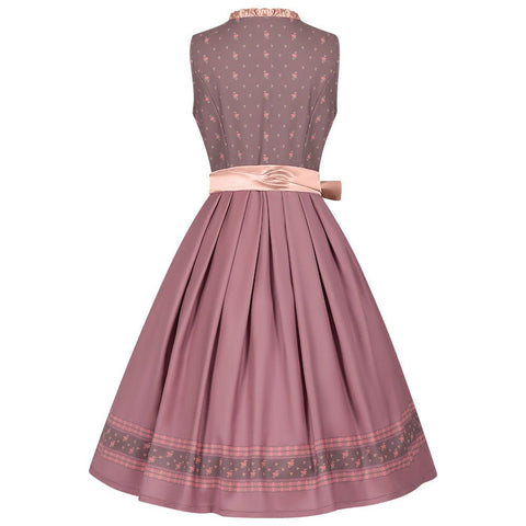 Germany Oktoberfest Green Lace - up Beer Dress Cosplay Costume - Coscosmos