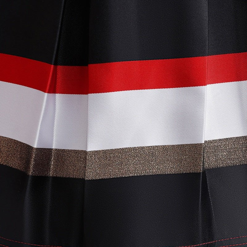 Girls Summer Sleeveless Off Shoulder Stripe Dress Princess Birthday Party Costume - Pink Stripe - Coscosmos