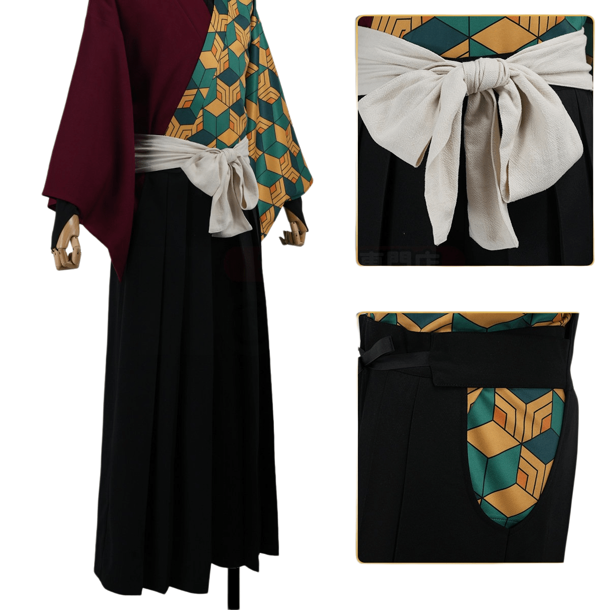 Giyu Tomioka Demon Slayer Cosplay Costume - Old Sword Style Kimono Uniform Full Set - Coscosmos