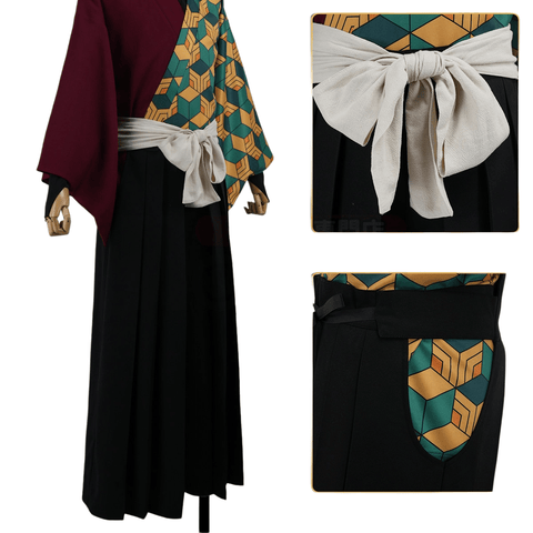 Giyu Tomioka Demon Slayer Cosplay Costume - Old Sword Style Kimono Uniform Full Set - Coscosmos