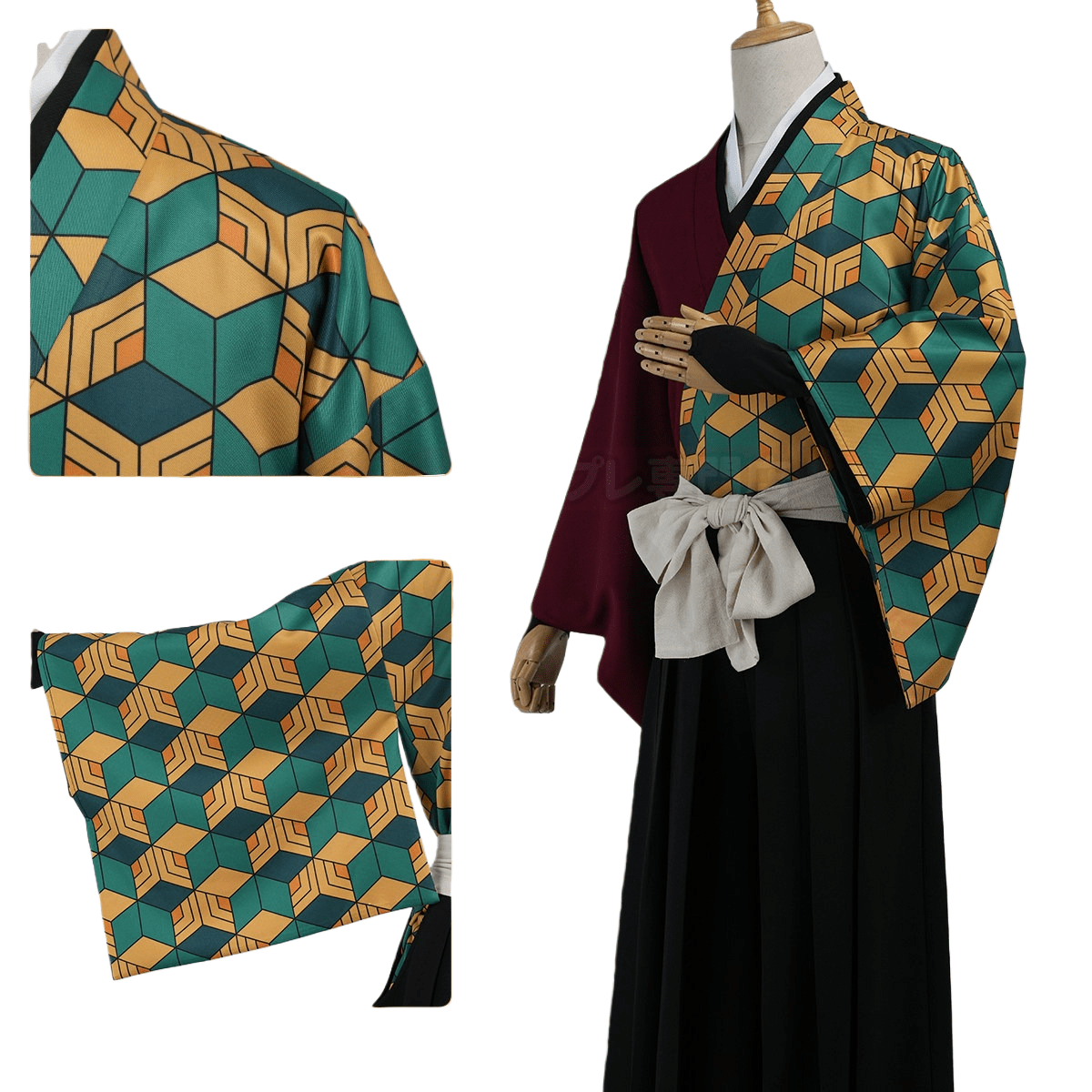 Giyu Tomioka Demon Slayer Cosplay Costume - Old Sword Style Kimono Uniform Full Set - Coscosmos