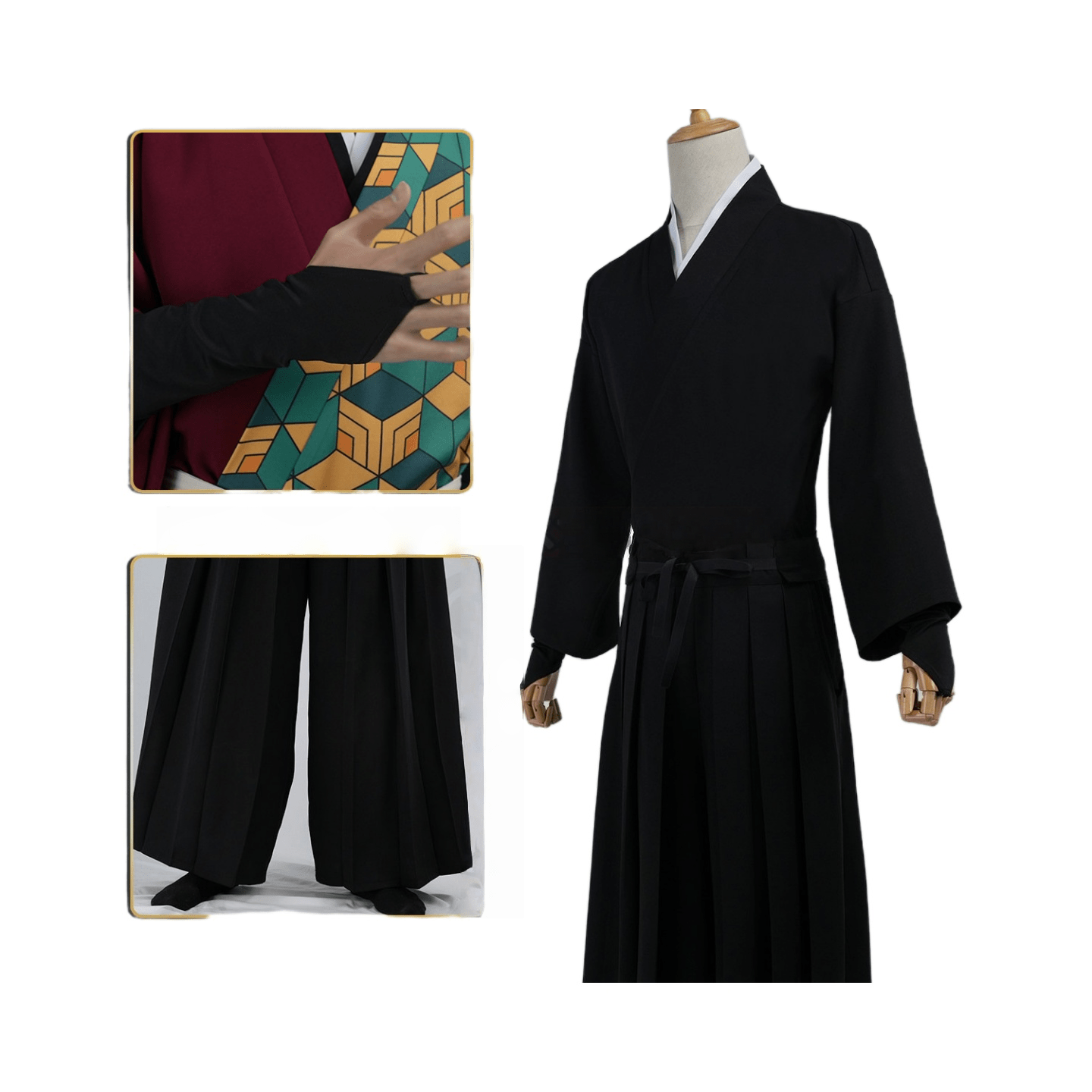 Giyu Tomioka Demon Slayer Cosplay Costume - Old Sword Style Kimono Uniform Full Set - Coscosmos