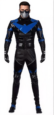 Gotham Knights Nightwing Robin Cosplay Costume Halloween Superhero combats Jumpsuit - Coscosmos